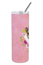 Load image into Gallery viewer, Thai Ridgeback Pink Flowers Double Walled Stainless Steel 20 oz Skinny Tumbler CK4188TBL20