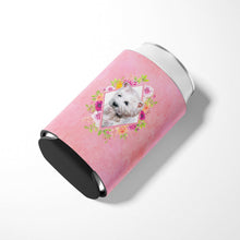 Load image into Gallery viewer, West Highland White Terrier Pink Flowers Can or Bottle Hugger CK4193CC