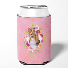 Load image into Gallery viewer, Yorkshire Terrier #1 Pink Flowers Can or Bottle Hugger CK4194CC