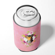 Load image into Gallery viewer, Black Miniature Pinscher Pink Flowers Can or Bottle Hugger CK4196CC