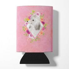 Load image into Gallery viewer, White Standard Poodle Pink Flowers Can or Bottle Hugger CK4200CC