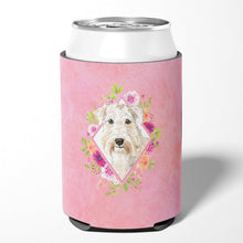 Load image into Gallery viewer, Wheaten Terrier Pink Flowers Can or Bottle Hugger CK4202CC