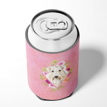 Load image into Gallery viewer, Wheaten Terrier Pink Flowers Can or Bottle Hugger CK4202CC