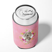 Load image into Gallery viewer, Weimaraner Pink Flowers Can or Bottle Hugger CK4205CC