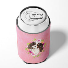 Load image into Gallery viewer, Tricolor Cavalier Spaniel Pink Flowers Can or Bottle Hugger CK4206CC