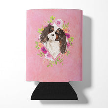 Load image into Gallery viewer, Tricolor Cavalier Spaniel Pink Flowers Can or Bottle Hugger CK4206CC