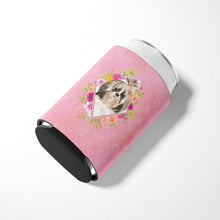 Load image into Gallery viewer, Shih Tzu Pink Flowers Can or Bottle Hugger CK4212CC
