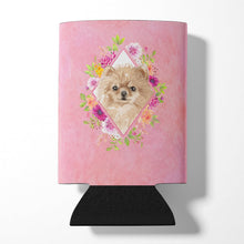 Load image into Gallery viewer, Pomeranian Pink Flowers Can or Bottle Hugger CK4219CC