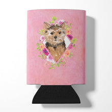 Load image into Gallery viewer, Norwich Terrier Pink Flowers Can or Bottle Hugger CK4220CC