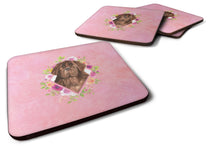 Load image into Gallery viewer, Newfoundland Pink Flowers Coasters - Set of 4 Lightweight Foam, Absorbent Drink Coasters  CK4221FC