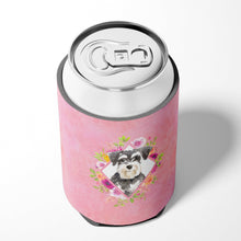 Load image into Gallery viewer, Schnauzer #2 Pink Flowers Can or Bottle Hugger CK4222CC