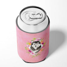 Load image into Gallery viewer, Alaskan Malamute Pink Flowers Can or Bottle Hugger CK4224CC