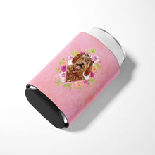 Load image into Gallery viewer, Labradoodle Pink Flowers Can or Bottle Hugger CK4228CC