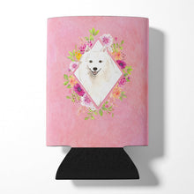 Load image into Gallery viewer, Japanese Spitz Pink Flowers Can or Bottle Hugger CK4229CC
