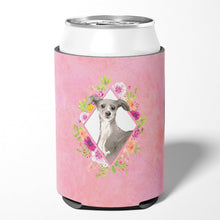 Load image into Gallery viewer, Italian Greyhound Pink Flowers Can or Bottle Hugger CK4230CC