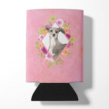 Load image into Gallery viewer, Italian Greyhound Pink Flowers Can or Bottle Hugger CK4230CC