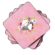 Load image into Gallery viewer, Italian Greyhound Pink Flowers Coasters - Set of 4 Lightweight Foam, Absorbent Drink Coasters  CK4230FC