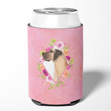 Load image into Gallery viewer, Fawn Great Dane Pink Flowers Can or Bottle Hugger CK4234CC