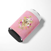 Load image into Gallery viewer, Golden Retriever Pink Flowers Can or Bottle Hugger CK4235CC