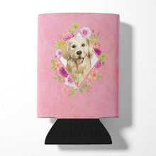 Load image into Gallery viewer, Golden Retriever Pink Flowers Can or Bottle Hugger CK4235CC