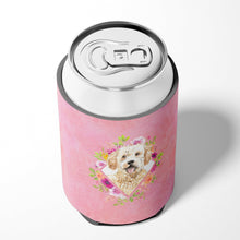 Load image into Gallery viewer, Goldendoodle Pink Flowers Can or Bottle Hugger CK4236CC