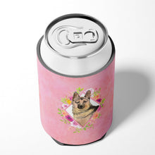 Load image into Gallery viewer, German Shepherd Pink Flowers Can or Bottle Hugger CK4237CC