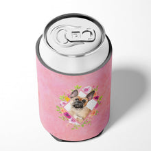 Load image into Gallery viewer, Fawn French Bulldog Pink Flowers Can or Bottle Hugger CK4238CC