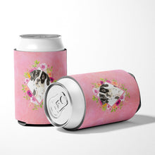 Load image into Gallery viewer, English Pointer Pink Flowers Can or Bottle Hugger CK4239CC