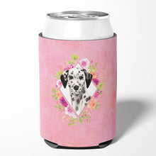 Load image into Gallery viewer, Dalmatian Pink Flowers Can or Bottle Hugger CK4242CC