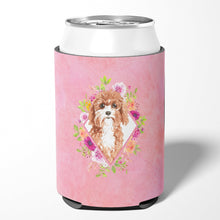 Load image into Gallery viewer, Cavapoo Pink Flowers Can or Bottle Hugger CK4247CC
