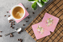 Load image into Gallery viewer, Cairn Terrier Pink Flowers Coasters - Set of 4 Lightweight Foam, Absorbent Drink Coasters  CK4250FC