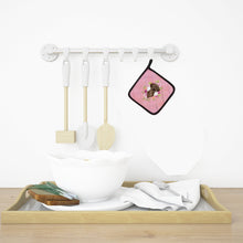 Load image into Gallery viewer, Chocolate Labrador Pink Flowers Pot Holders - Set of 2 - Heat-Resistant Kitchen Essentials CK4251PTHD