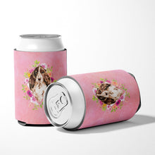 Load image into Gallery viewer, Brown Parti Cocker Spaniel Pink Flowers Can or Bottle Hugger CK4252CC