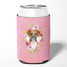 Load image into Gallery viewer, Boxer Pink Flowers Can or Bottle Hugger CK4255CC