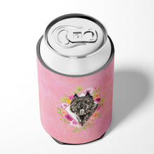 Load image into Gallery viewer, Bouvier des Flandres Pink Flowers Can or Bottle Hugger CK4256CC