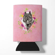 Load image into Gallery viewer, Bouvier des Flandres Pink Flowers Can or Bottle Hugger CK4256CC