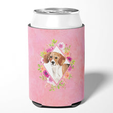 Load image into Gallery viewer, Beagle Pink Flowers Can or Bottle Hugger CK4265CC