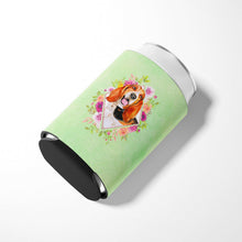 Load image into Gallery viewer, Basset Hound Green Flowers Can or Bottle Hugger CK4276CC