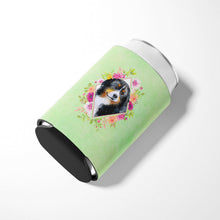 Load image into Gallery viewer, Bernese Mountain Dog Green Flowers Can or Bottle Hugger CK4278CC