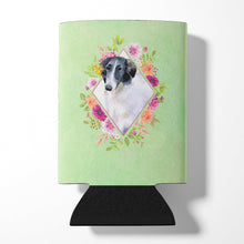 Load image into Gallery viewer, Borzoi Green Flowers Can or Bottle Hugger CK4282CC