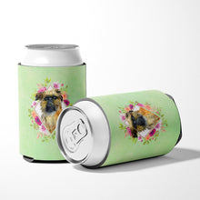 Load image into Gallery viewer, Brussels Griffon Green Flowers Can or Bottle Hugger CK4283CC