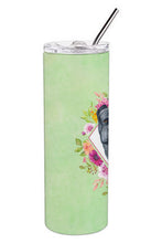 Load image into Gallery viewer, Cane Corso Green Flowers Double Walled Stainless Steel 20 oz Skinny Tumbler CK4285TBL20