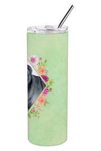 Load image into Gallery viewer, Cane Corso Green Flowers Double Walled Stainless Steel 20 oz Skinny Tumbler CK4285TBL20