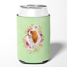 Load image into Gallery viewer, Cavalier King Charles Spaniel Green Flowers Can or Bottle Hugger CK4286CC