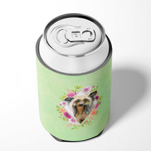 Load image into Gallery viewer, Chinese Crested Green Flowers Can or Bottle Hugger CK4290CC