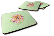 Load image into Gallery viewer, Chow Chow #1 Green Flowers Coasters - Set of 4 Lightweight Foam, Absorbent Drink Coasters  CK4291FC