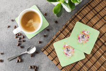 Load image into Gallery viewer, Chow Chow #2 Green Flowers Coasters - Set of 4 Lightweight Foam, Absorbent Drink Coasters  CK4292FC