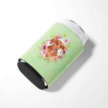 Load image into Gallery viewer, Dachshund Red #2 Green Flowers Can or Bottle Hugger CK4295CC