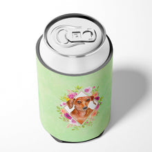 Load image into Gallery viewer, Dachshund Red #2 Green Flowers Can or Bottle Hugger CK4295CC