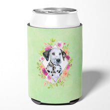 Load image into Gallery viewer, Dalmatian Puppy Green Flowers Can or Bottle Hugger CK4296CC